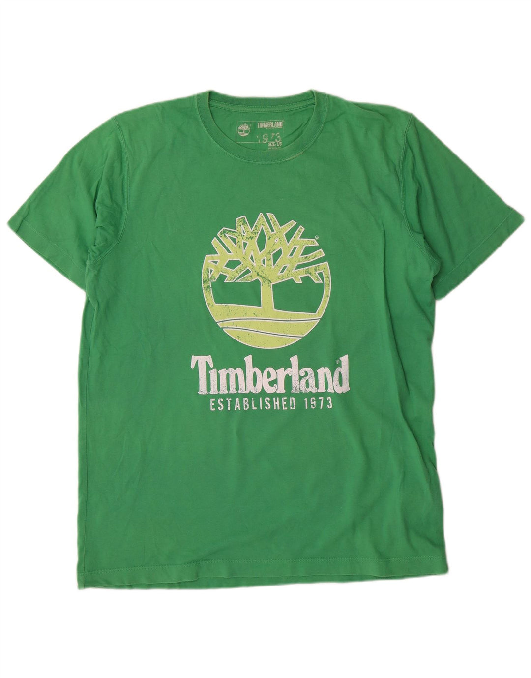 T-shirt grafica da uomo Timberland Top grande in cotone verde