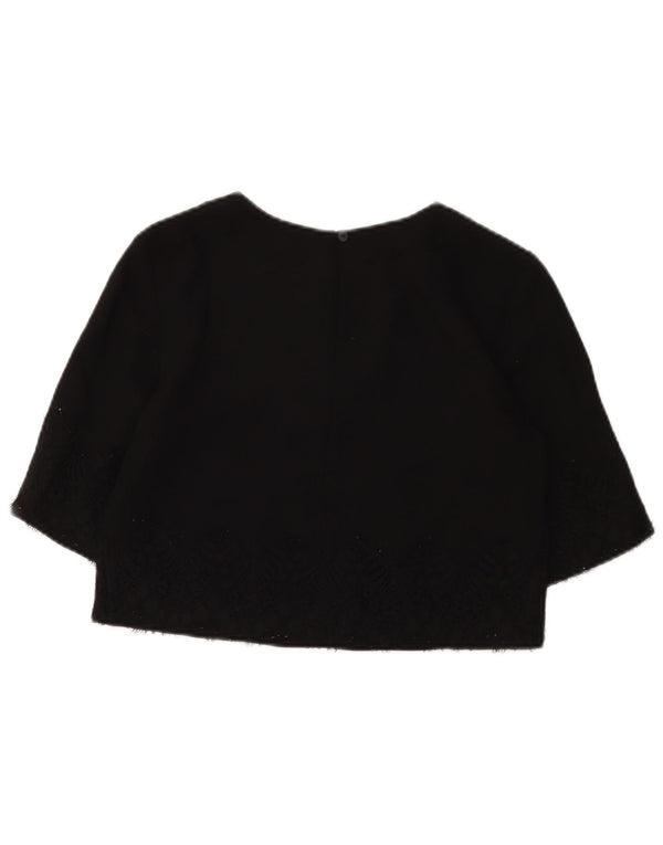 Top corto da donna French Connection UK 8 piccolo poliestere nero
