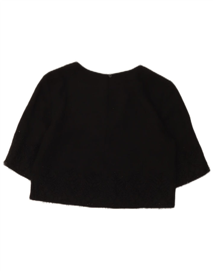 Top corto da donna French Connection UK 8 piccolo poliestere nero