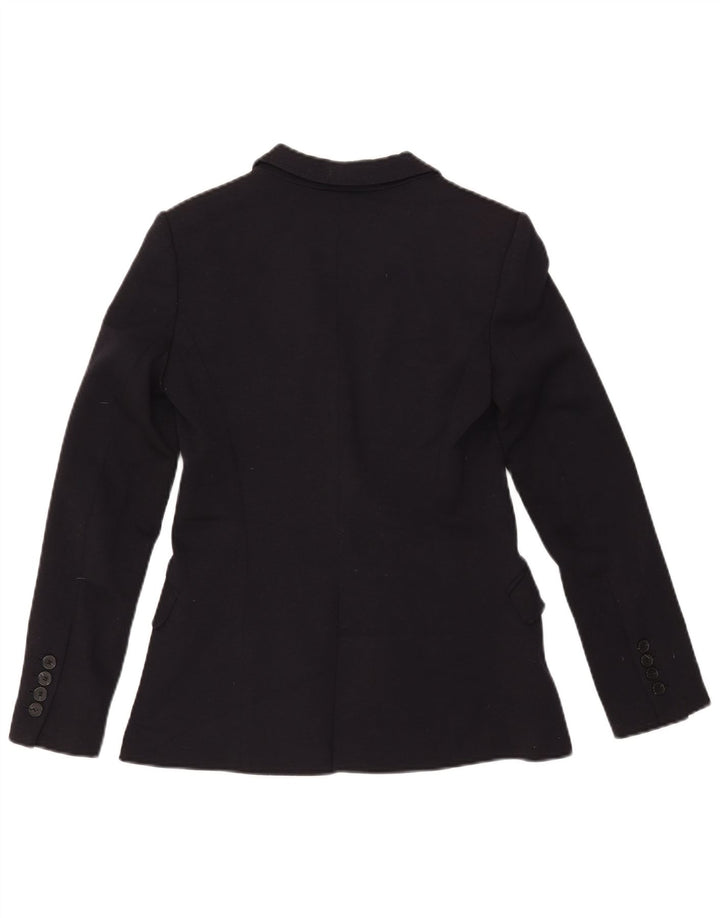 Giacca blazer a 1 bottone da donna Zara UK 10 piccola in poliestere nero
