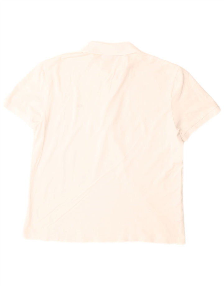 Polo da uomo slim fit Lacoste in cotone bianco medio