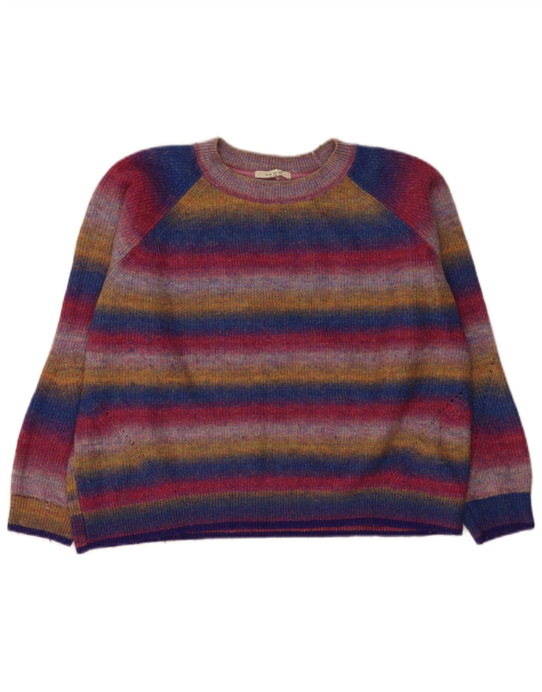 Maglione maglione con scollo a barca da donna White Stuff UK 18 XL a righe multicolore