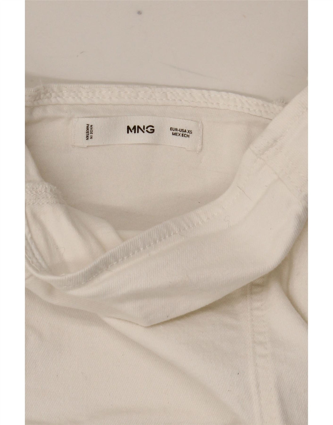 Top corsetto da donna Mango UK 4 XS cotone bianco
