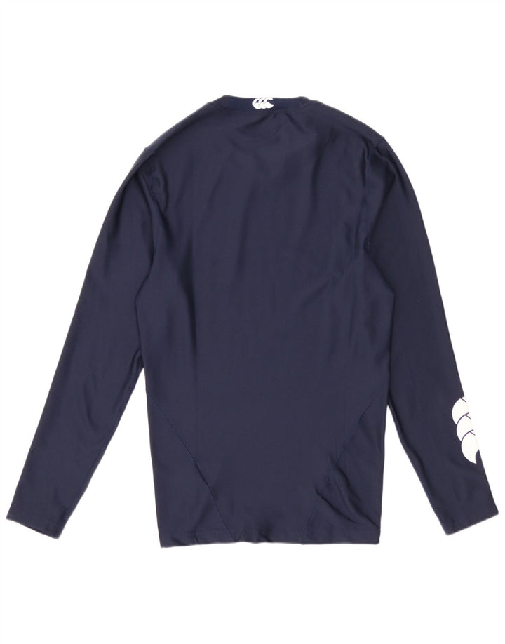 Canterbury Top grafico da uomo a maniche lunghe piccolo blu navy Poliestere