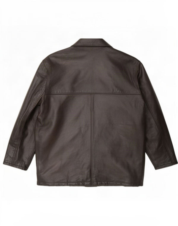 Bayside Giacca in pelle da uomo UK 38 Marrone medio