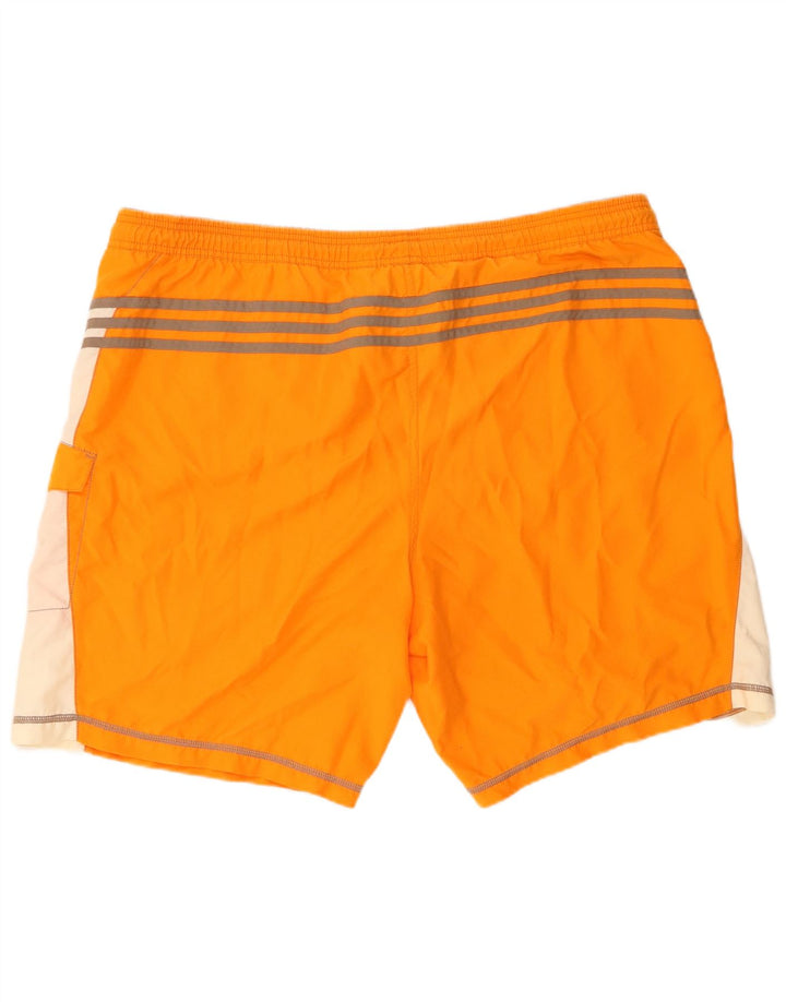 Pantaloncini da bagno grafici da uomo Adidas 2XL Arancione Colourblock in poliestere