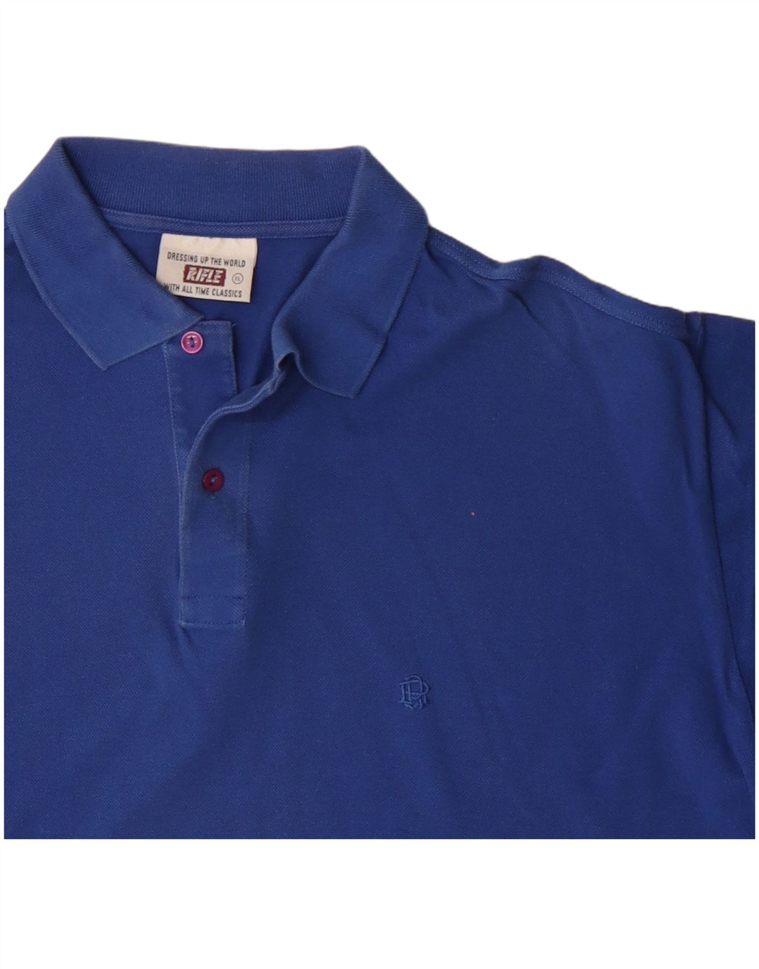 Polo da uomo RIFLE XL in cotone blu