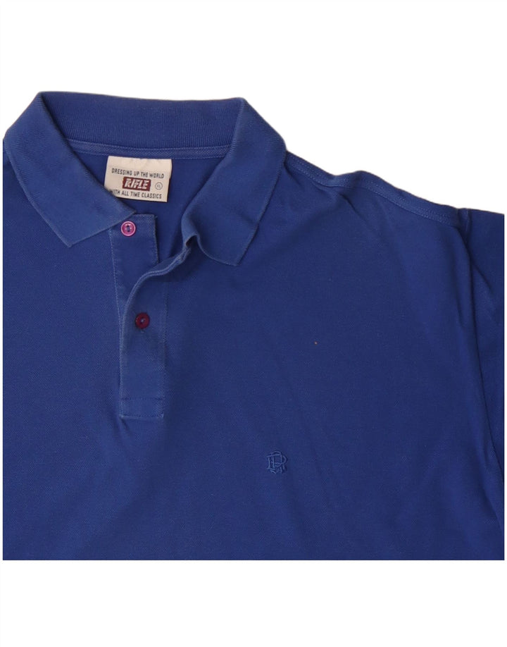 Polo da uomo RIFLE XL in cotone blu