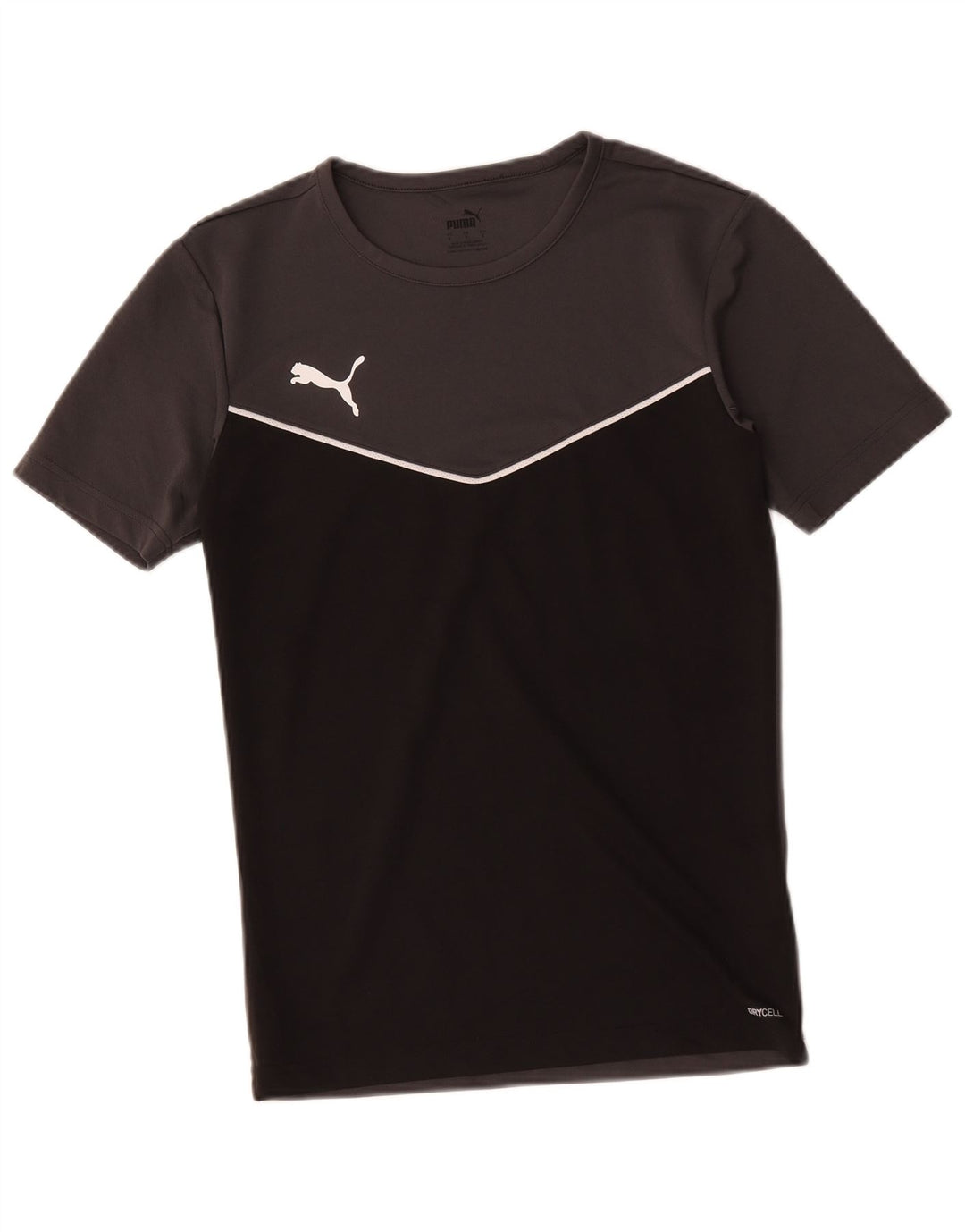 T-shirt da uomo Puma Top Small nera in poliestere color block