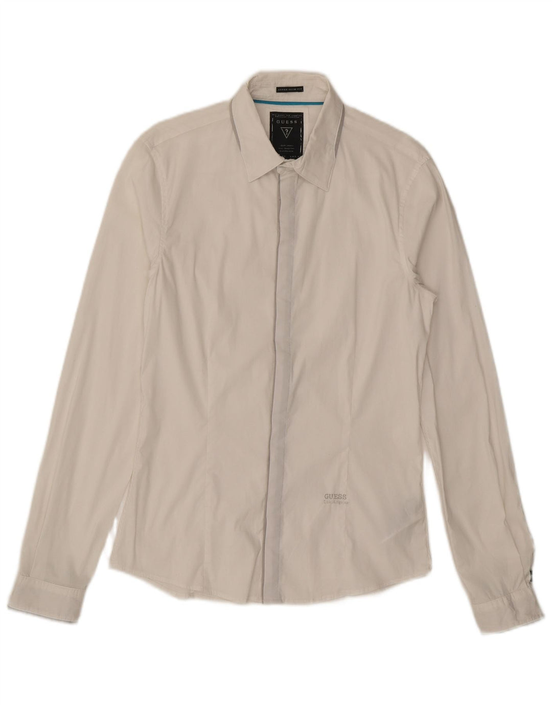 Camicia GUESS Uomo Slim Fit Small Cotone Bianco