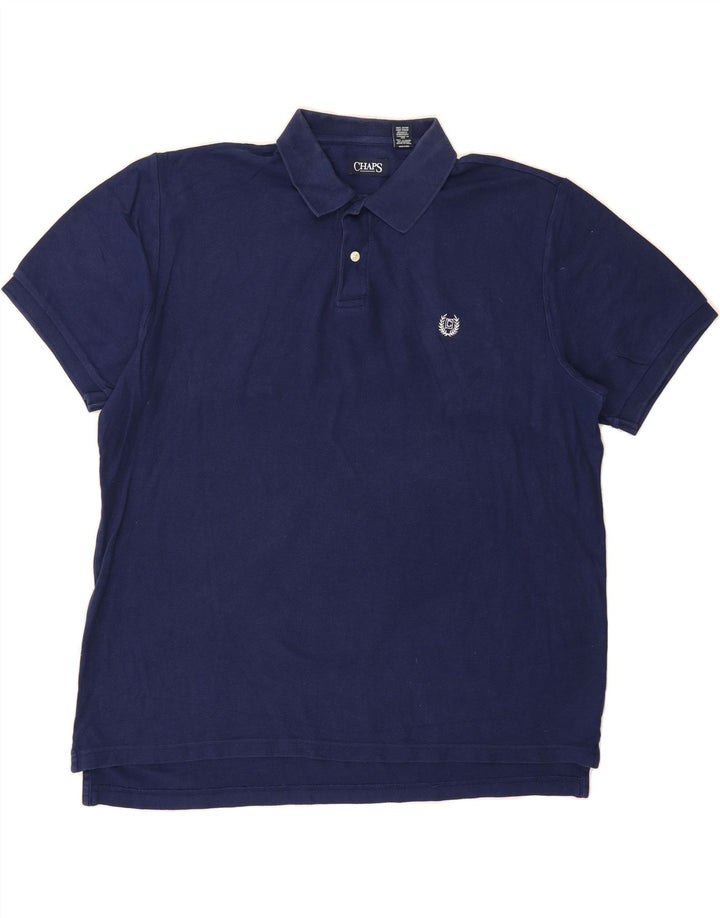 CHAPS Mens Big & Tall Polo Shirt XL Navy Blue Cotton Vintage Chaps and Second-Hand Chaps from Messina Hembry 