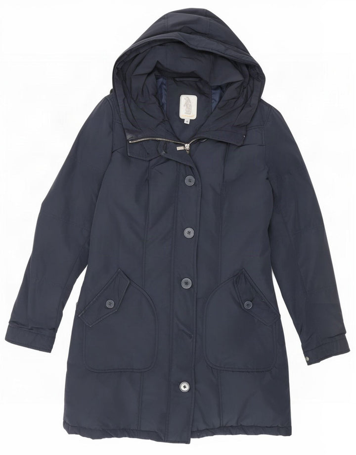 Giacca Parka con cappuccio da donna Refrigue UK 38 medio blu navy poliestere