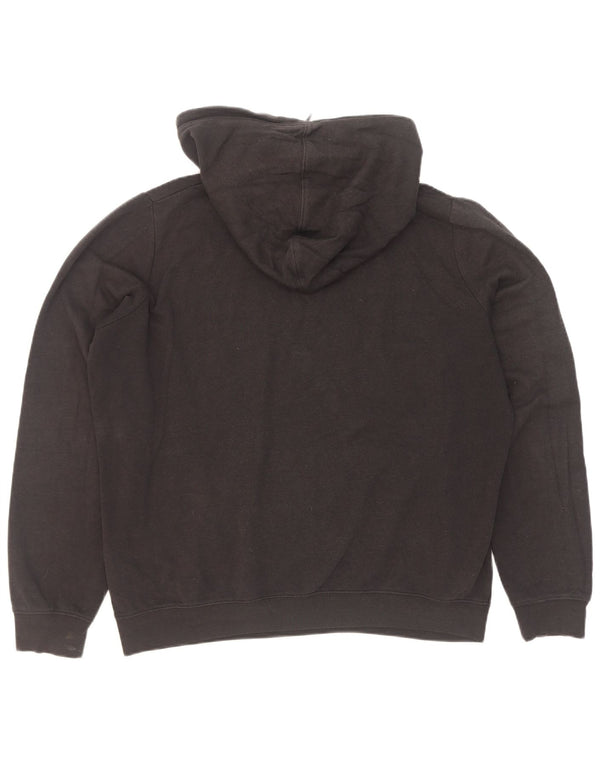 Felpa con cappuccio oversize grafica Nike da donna UK 16 grande cotone nero