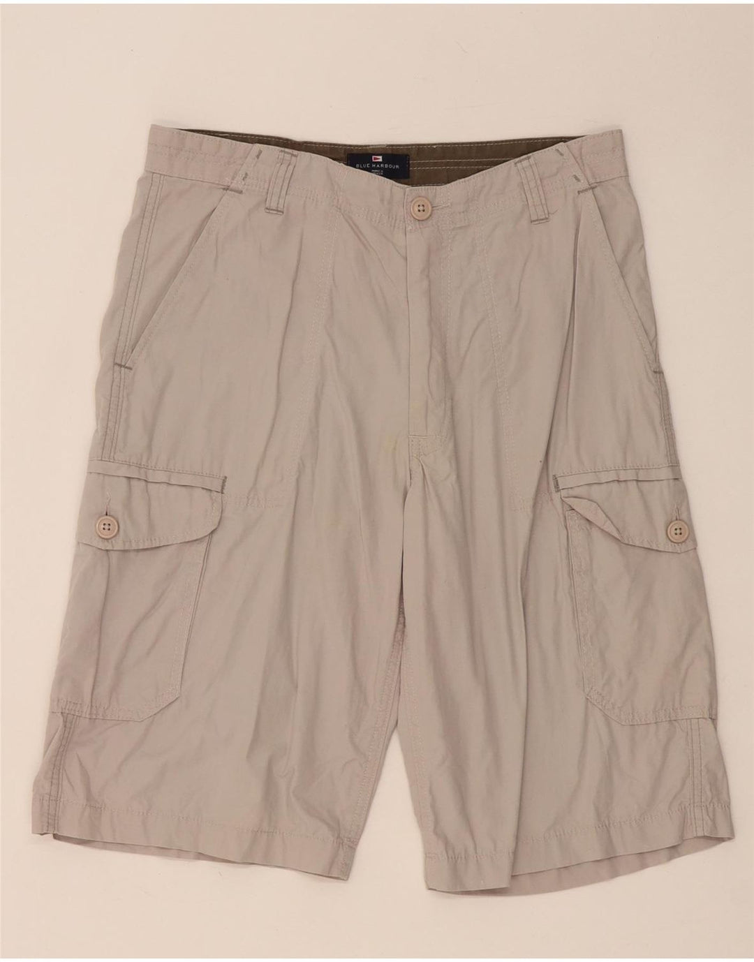 MARKS & SPENCER Pantaloncini cargo da uomo W32 Cotone grigio medio