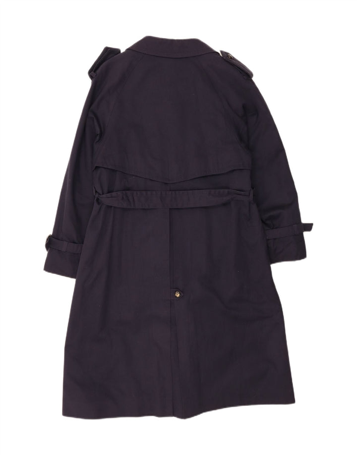 NINO Womens Oversized Trench Coat UK 10 Small Navy Blue Cotton Vintage NINO and Second-Hand NINO from Messina Hembry 