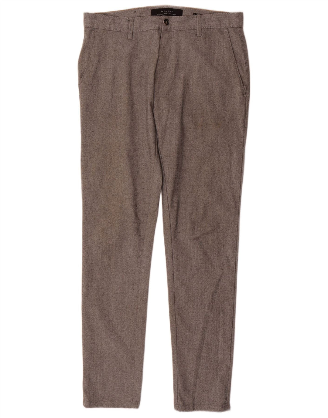 Pantaloni chino slim da uomo Zara EU 38 Small W30 L30 Grigio