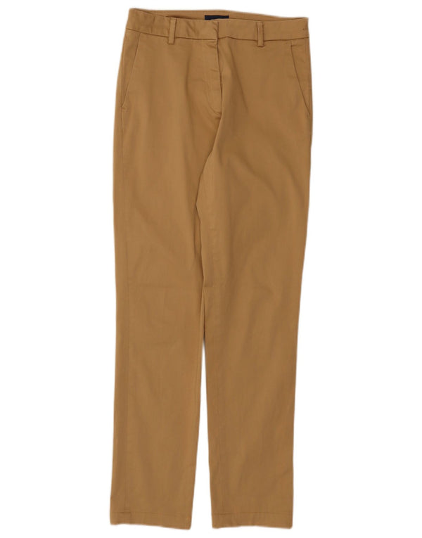 Pantaloni chino dritti da donna Gant UK 8 piccoli W28 L27 cotone beige