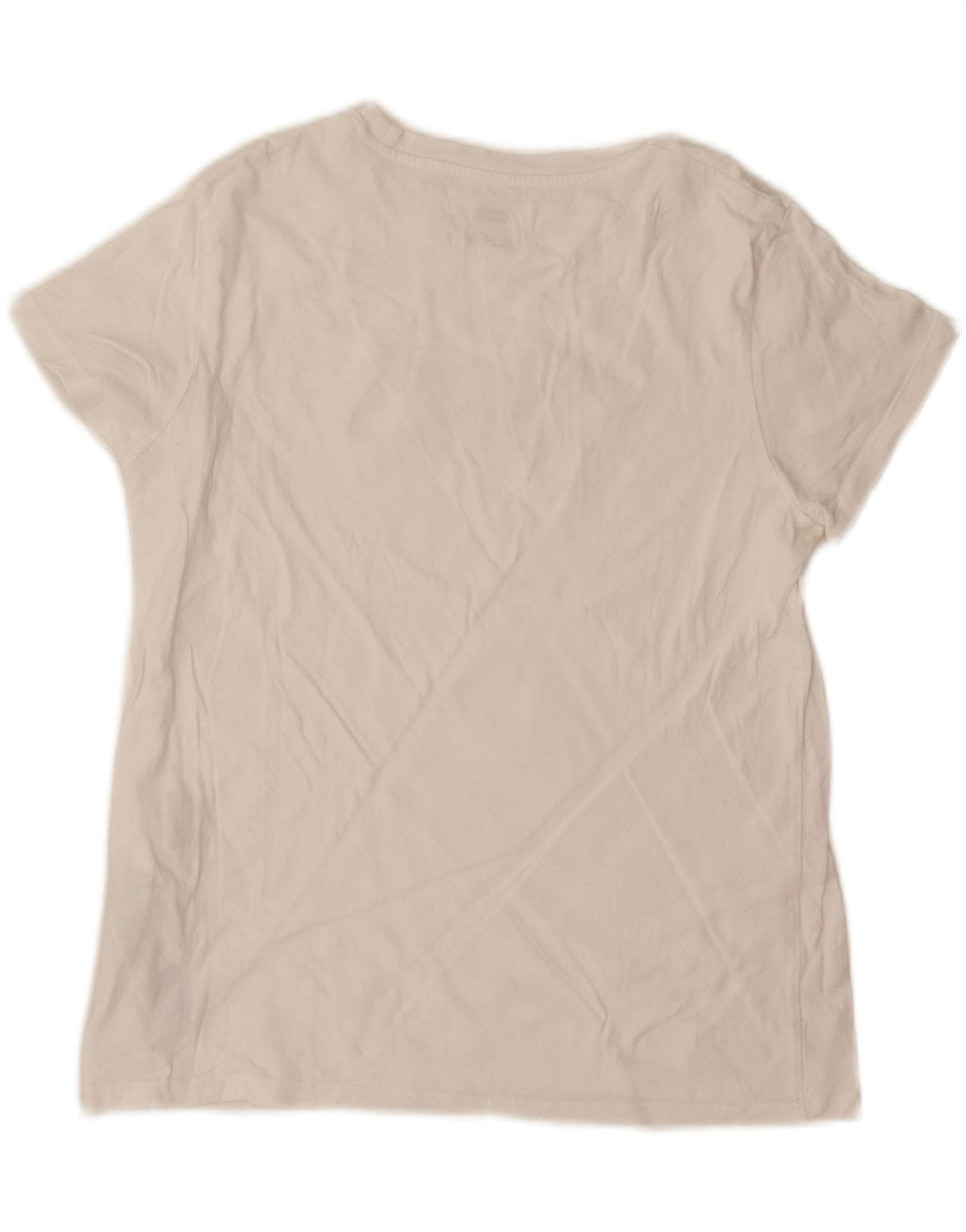 LEVI'S Womens Graphic T-Shirt Top UK 14 Medium White Cotton Vintage Levi's and Second-Hand Levi's from Messina Hembry 