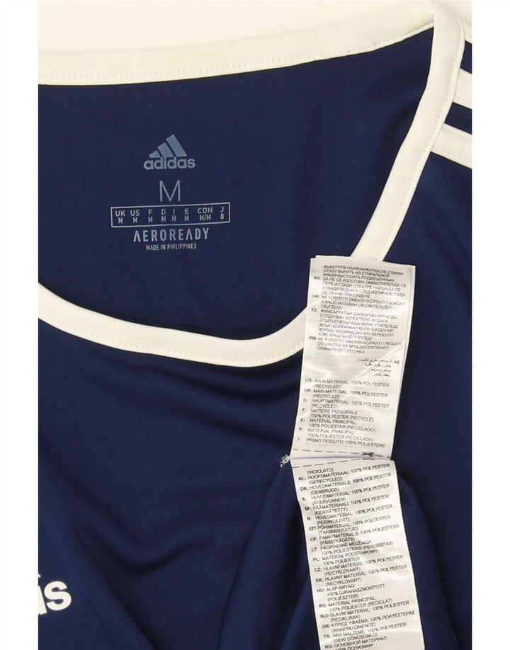 T-shirt Adidas Aeroready da uomo, media, in poliestere color block blu navy