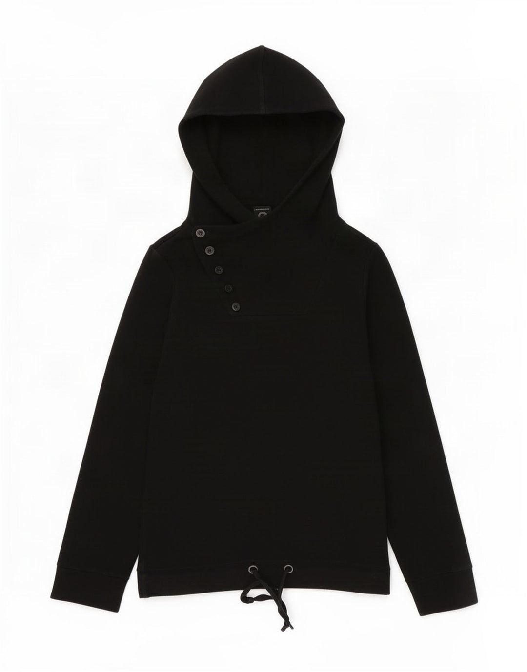 Maglione con cappuccio e collo con bottoni grafici da donna Bench UK 14 medio nero