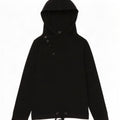 Maglione con cappuccio e collo con bottoni grafici da donna Bench UK 14 medio nero