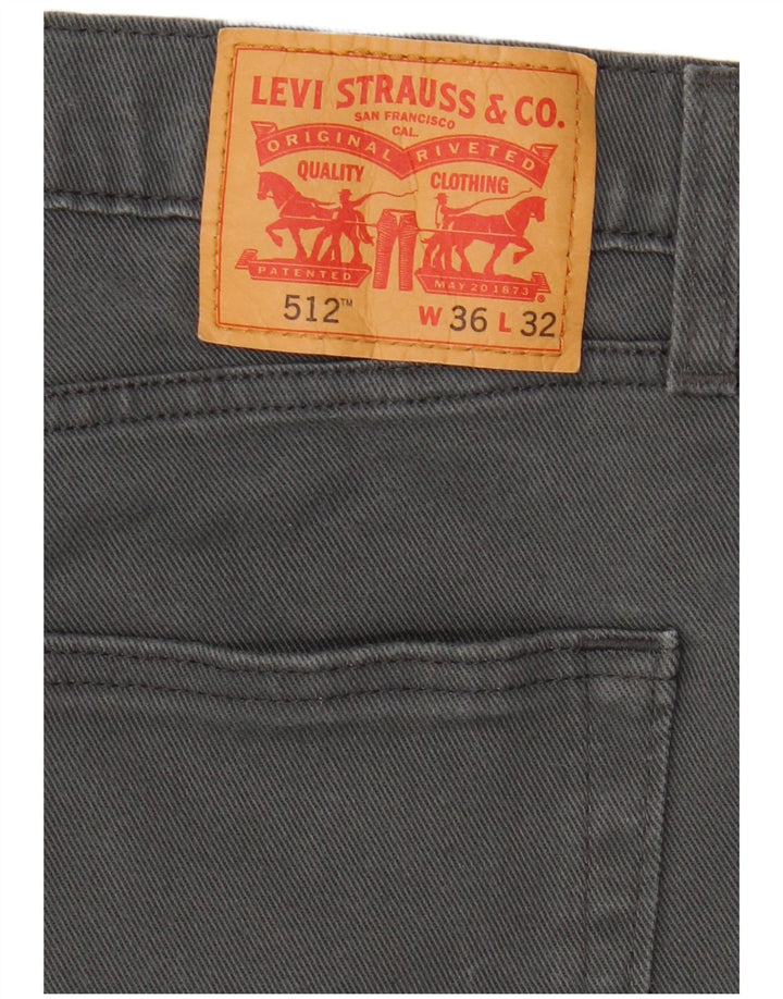 Jeans Levi's Uomo 512 Slim affusolati W36 L32 Grigi