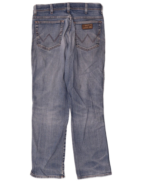 Jeans dritti elasticizzati Texas Wrangler da uomo W34 L30 cotone blu
