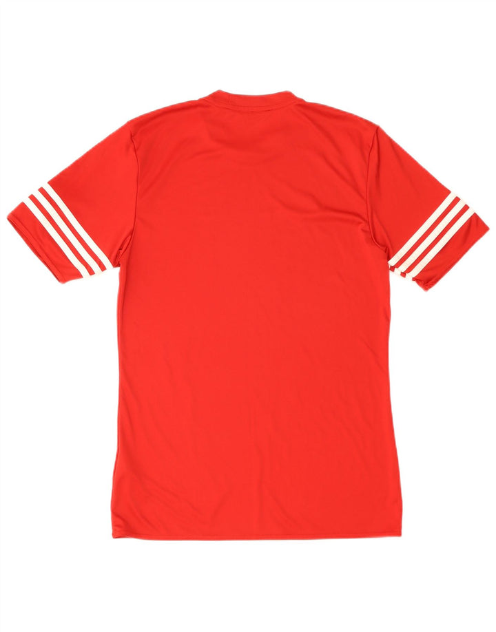 T-shirt Adidas Climalite da uomo piccola in poliestere rosso