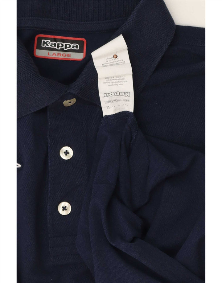 Polo Kappa Uomo Large Blu Navy in cotone