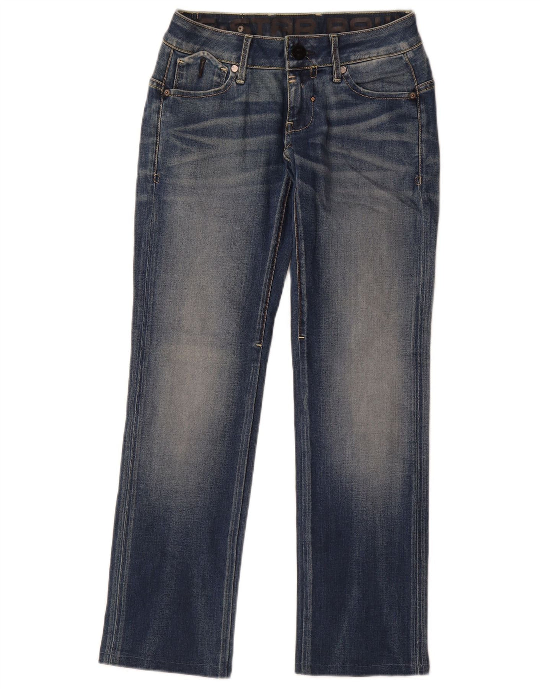 Jeans dritti da donna G-Star W24 L28 cotone blu