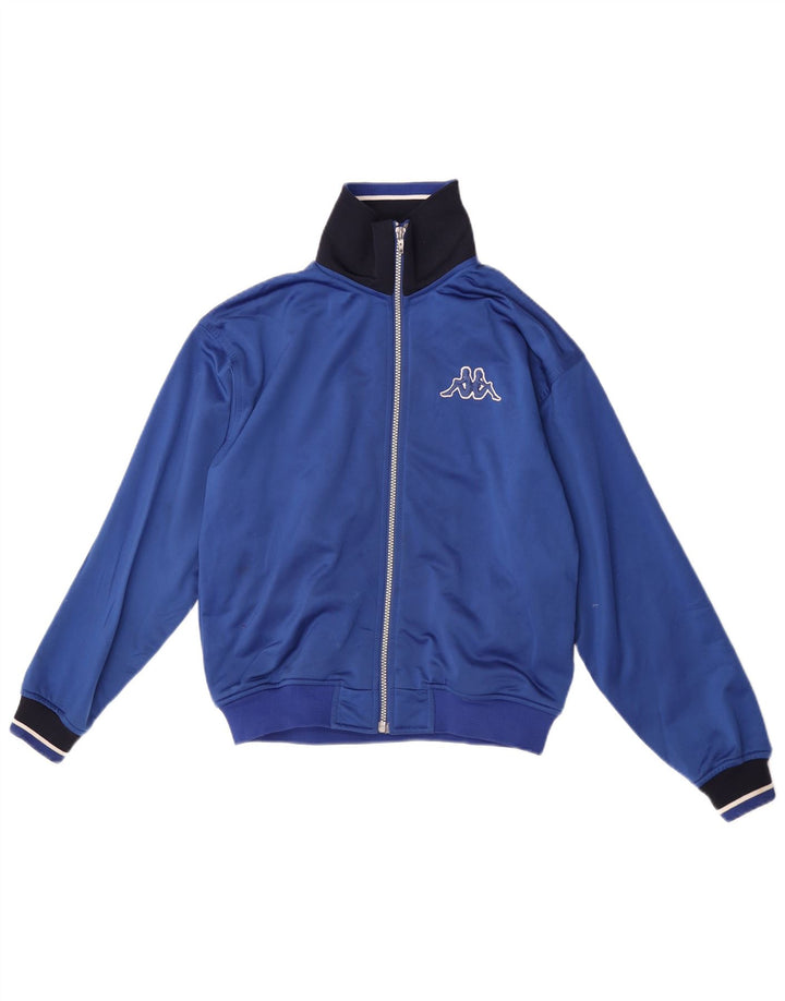 Giacca da tuta da ragazzo Kappa 12-13 anni XL Blu Colourblock Poliestere