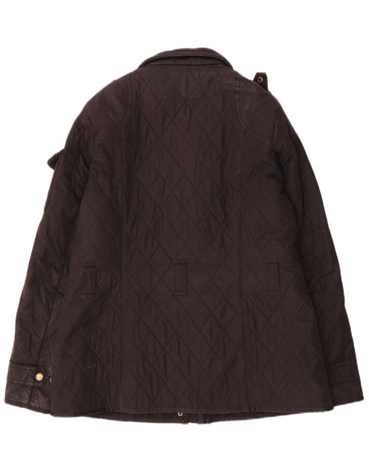 Giacca trapuntata da donna Barbour UK 14 grande poliestere nero