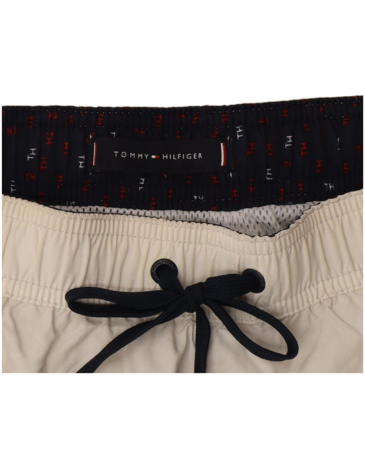 Pantaloncini da bagno grafici da uomo Tommy Hilfiger bianco medio