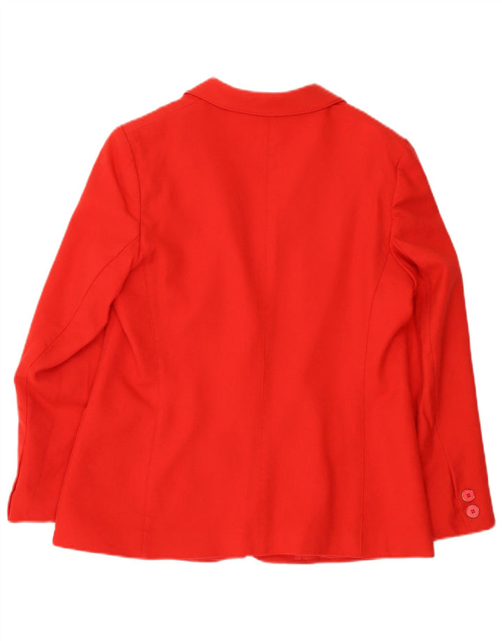 Giacca blazer da donna a 2 bottoni Bhs UK 16 grande lana rossa