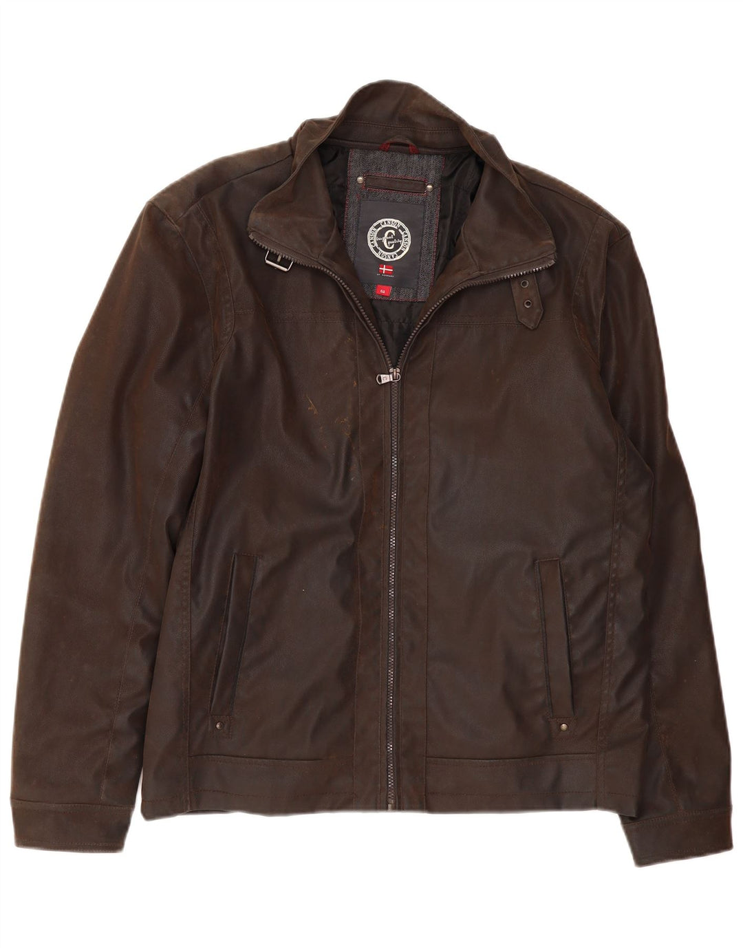 Giacca da uomo in ecopelle CANSON EU 52 XL Marrone Polietilene