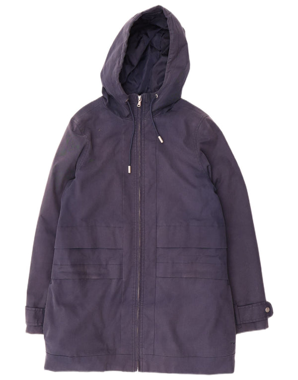 Crew Clothing Giacca parka oversize con cappuccio da donna UK 10 piccola blu navy