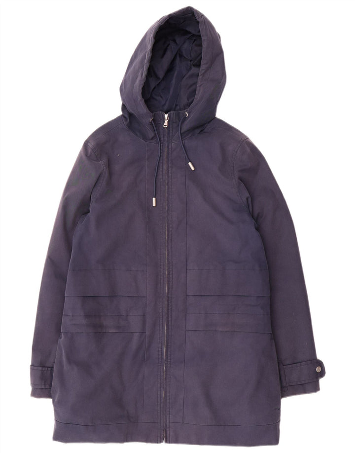 Crew Clothing Giacca parka oversize con cappuccio da donna UK 10 piccola blu navy