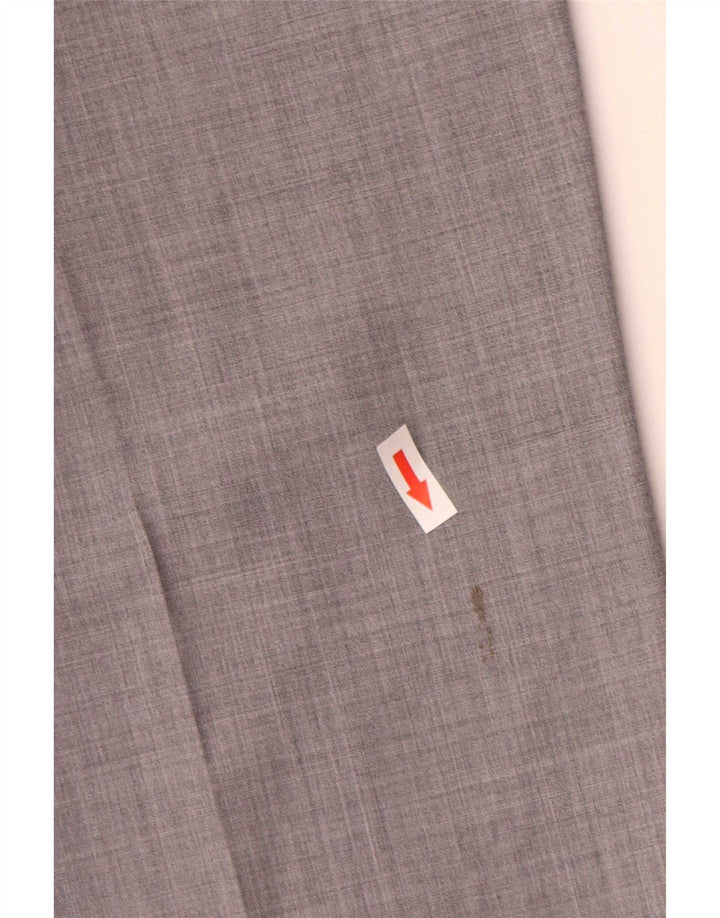 Pantaloni da abito vestibilità regolare da uomo Marks & Spencer W32 L31 lana grigia