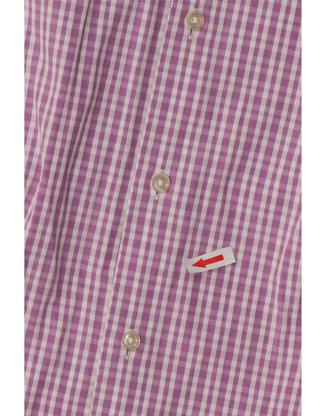 Camicia da uomo vestibilità regolare Hugo Boss taglia 41 16 grande cotone a quadri rosa