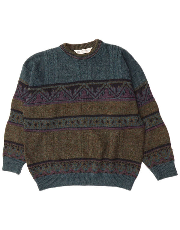 Maglione maglione girocollo da uomo St. Bernard EU 38/40 verde medio retrò