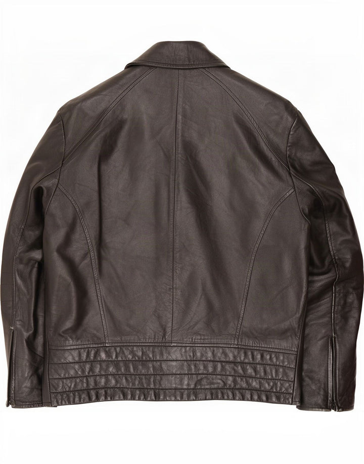 Giacca in pelle da uomo John and Son IT 50 Large nera