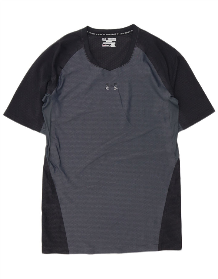 Maglietta a compressione da uomo Under Armour Top 2XL Poliestere color block grigio