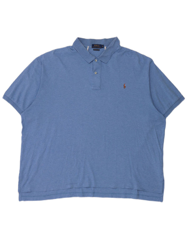 Polo Ralph Lauren da uomo grande polo 3XL cotone screziato blu
