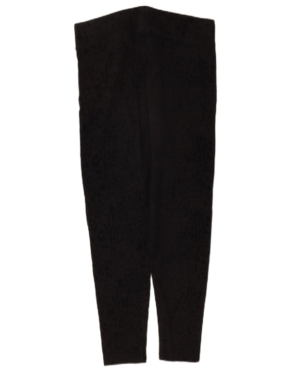 Leggings da donna Marks & Spencer UK 14 Grande cotone nero con stampa animalier