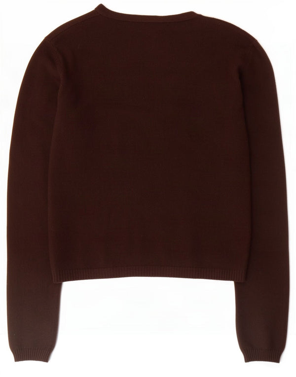 Maglione cardigan da donna Zara UK 12 Acrilico marrone medio