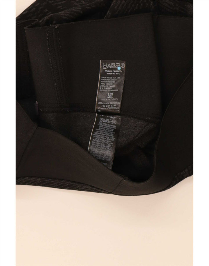 Leggings da donna Marks & Spencer UK 10 Small Viscosa geometrica nera
