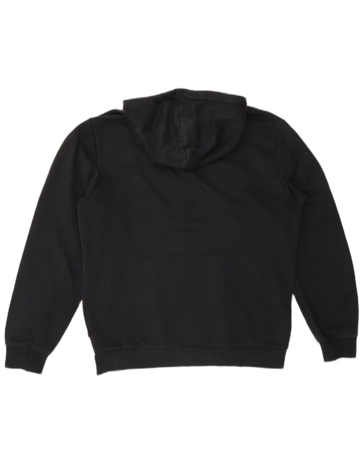 Felpa con cappuccio da uomo Puma media cotone nero