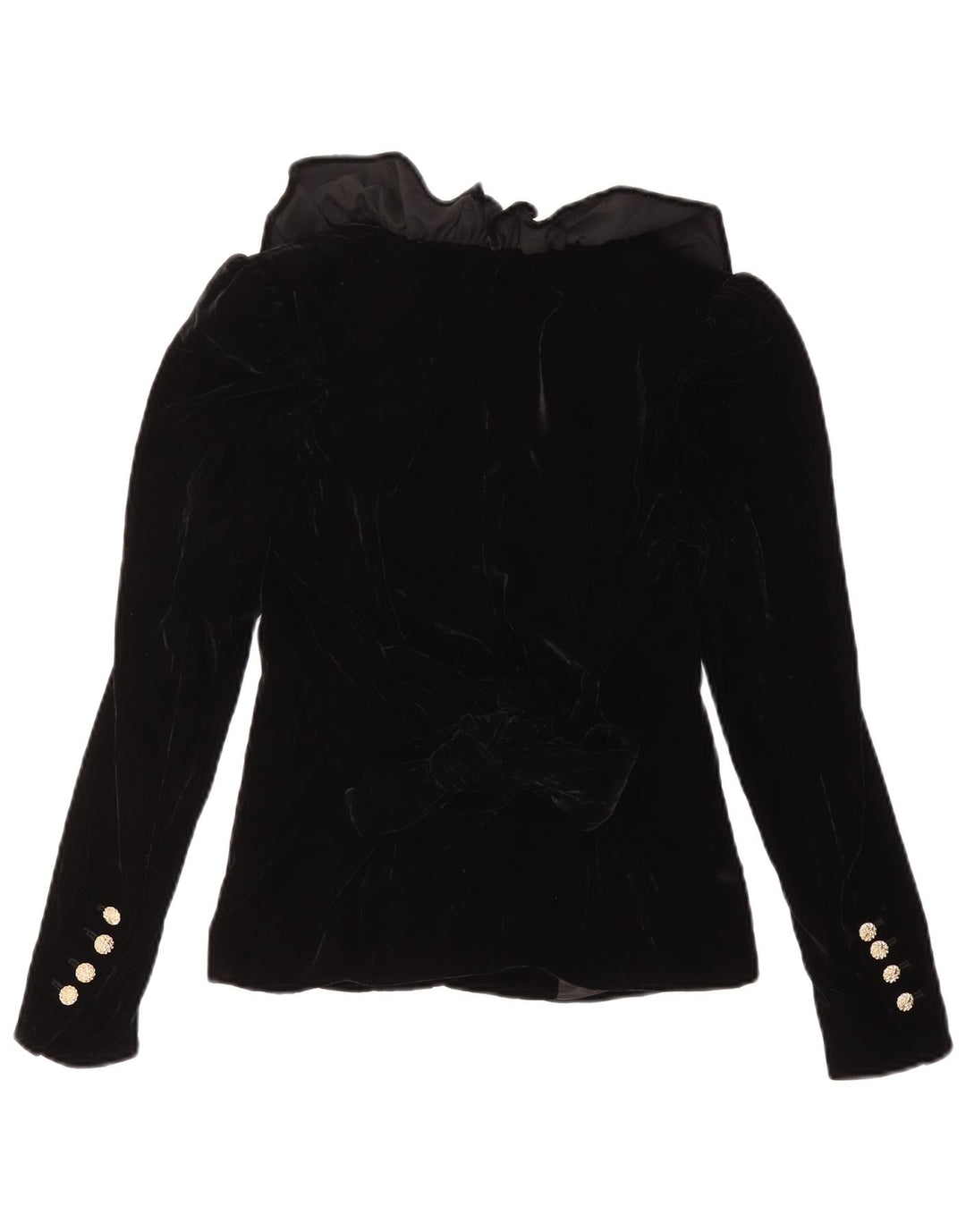 Giacca blazer in velluto da donna ZARA UK 6 XS poliestere nero