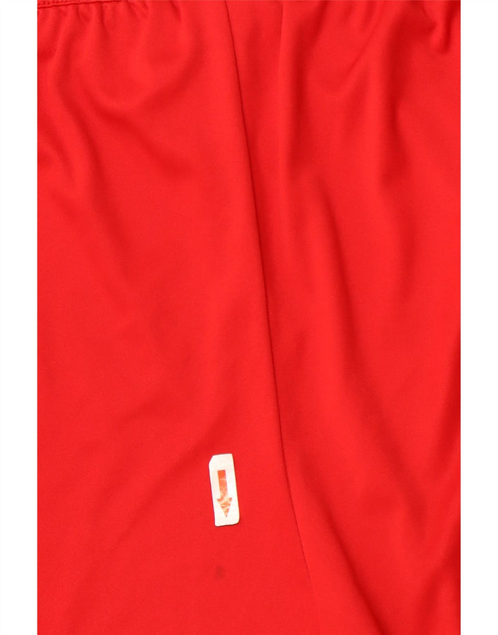 Pantaloncini sportivi Adidas Climalite da uomo in poliestere color block rosso medio