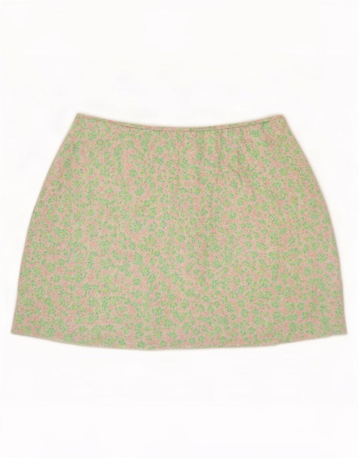 Minigonna Zara da donna XL W32 floreale multicolore